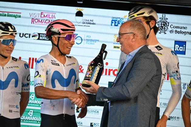 03-10-2026 Giro Dell emilia; 2026, Movistar; Quintana Rojas Nairo, Alexander; Zanardo, Gian Enrico; Ferrara; 