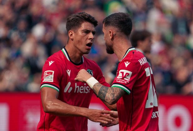 Deutschland: Fussball Testspiel Vereine 2026 2027, Freundschaftsspiel - Hannover 96 vs SC Verl - Heinz von Heiden Arena (Hannover): Tor und Torjubel zum Marcel Hartel (Hannover 96, 10) Copyright: xAymanxAlahmedx