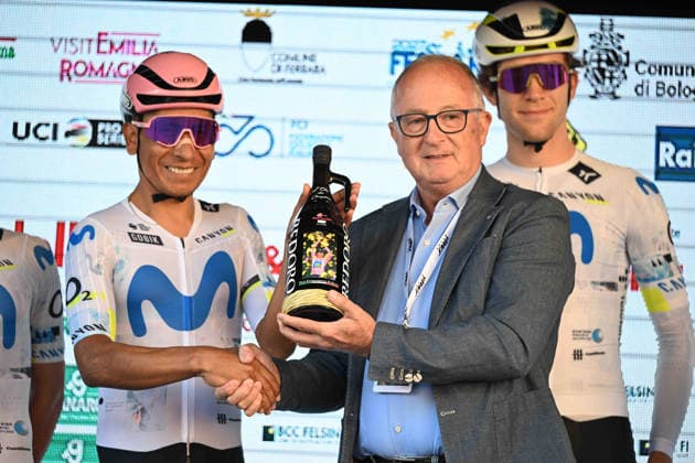 03-10-2026 Giro Dell emilia; 2026, Movistar; Quintana Rojas Nairo, Alexander; Zanardo, Gian Enrico; Ferrara; 
