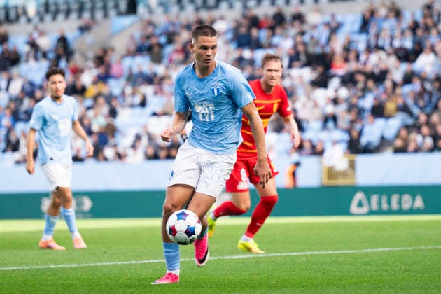 261003 Jovan Milosavljevic of Malmö FF during the Friendly match between Malmö FF and FC Nordsjälland on October 3, 2026 in Malmö. Photo: Avdo Bilkanovic BILDBYRAN COP 115 AB0391 fotboll football soccer fotball träningsmatch friendly match malmö ff fc nordsjälland bbeng Copyright: AVDOxBILKANOVIC BB261003AB023