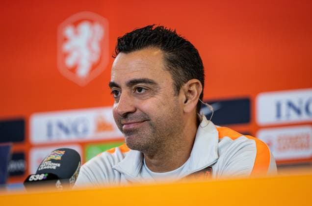 ZEIST - National coach Xavi Hernandez during a press conference, PK, Pressekonferenz at the KNVB Campus in preparation for the Nations League match against Serbia. SONNY LENSEN ANP xVIxANPxSportx xxANPxIVx 571379581 originalFilename: 571379581.jpg