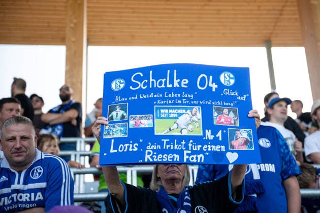 03.10.2026, Fussball, Saison 2026 2027, Testspiel, SC Austria Lustenau - FC Schalke 04, Fans FC Schalke 04, xRHR-FOTO YYx Copyright: KROEGER RHR-FOTOx RHR-FOTO YY