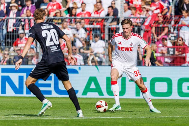 KOELN, GERMANY - OCTOBER 3, 2026: Marius Bülter (1. FC Köln, 30) during the friendly match between FC Viktoria Köln vs. 1. FC Köln at the Sportpark Hoehenberg on October 3, 2026 in Koeln, Germany. DFL REGULATIONS PROHIBIT ANY USE OF PHOTOGRAPHS AS IMAGE SEQUENCES AND OR QUASI-VIDEO. Nordrhein-Westfalen Germany Copyright: xLeahxKohringx