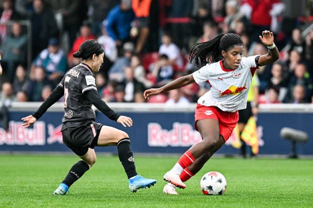 Fußball I Frauen I Saison 2026-2027 I Bundesliga I 6. Spieltag I RB Leipzig - 1. FSV Mainz 05 I 03.10.2026 Akari Kurishima (6, 1. FSV Mainz 05), Delice Boboy (17, Rasenballsport Leipzig) Leipzig RB Trainingszentrum, Cottaweg 7 Sachsen Deutschland Copyright: xLobeca InesxHähnelx