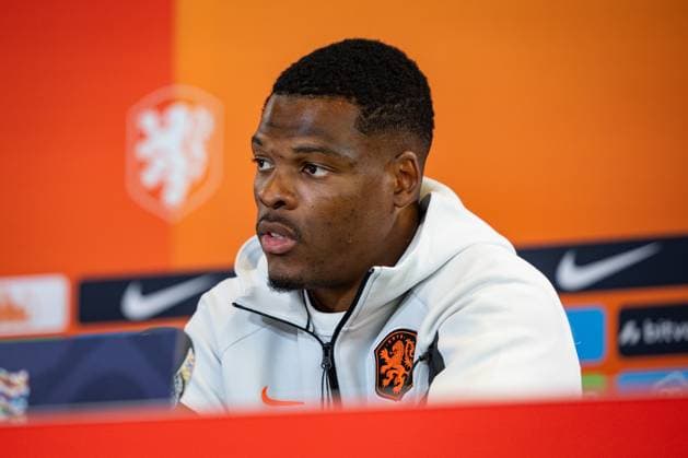 ZEIST - Denzel Dumfries during a press conference, PK, Pressekonferenz at the KNVB Campus in preparation for the Nations League match against Serbia. SONNY LENSEN ANP xVIxANPxSportx xxANPxIVx 571381765 originalFilename: 571381765.jpg
