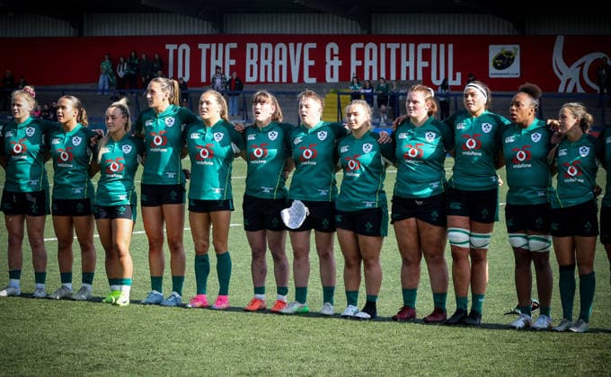 Women s International Test Match, Virgin Media Park, Cork 3 10 2026 Ireland vs Japan Ireland stand for the national anthem Ireland stand for the national anthem 3 10 2026  Copyright: xx DC91060 copy
