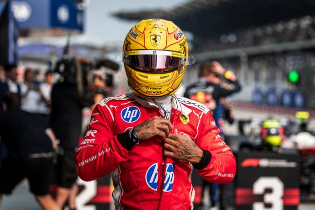 2026 Formula One Bahrain Grand Prix Sepang Circuit, Kuala Lumpur, Malaysia. 3.October.2026; Lewis Hamilton of Great Britain and Scuderia Ferrari HP during qualifying Formula One Bahrain Grand Prix Kuala Lumpur Sepang Circuit Malaysia Copyright: xJayxHiranox