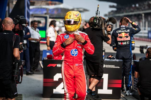 2026 Formula One Bahrain Grand Prix Sepang Circuit, Kuala Lumpur, Malaysia. 3.October.2026; Lewis Hamilton of Great Britain and Scuderia Ferrari HP during qualifying Formula One Bahrain Grand Prix Kuala Lumpur Sepang Circuit Malaysia Copyright: xJayxHiranox