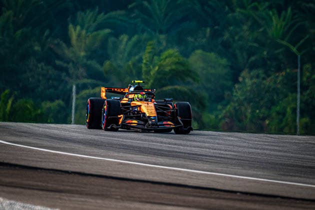 Lando Norris (GBR) - McLaren Mastercard F1 Team during Qualify of Saturday of Formula 1 Gulf Air Bahrain Grand Prix in Malaysia 2026 at Sepang International Circuit in Sepang, Malaysia. Round 16 of 23 of the 2026 FIA Formula One World Championship, WM, Weltmeisterschaft held October 2-4, 2026. The race was relocated from Bahrain to Malaysia and held at Sepang International Circuit. Formula 1 Gulf Air Bahrain Grand Prix in Malaysia 2026 - Round 16 of 23 - Sepang International Circuit, Sepang, Malaysia F1-2026-R04-BHR