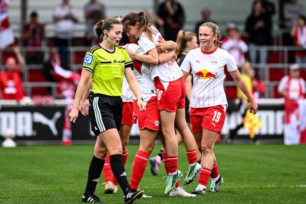 Fußball I Frauen I Saison 2026-2027 I Bundesliga I 6. Spieltag I RB Leipzig - 1. FSV Mainz 05 I 03.10.2026 Torjubel RB Leipzig Frauen Leipzig RB Trainingszentrum, Cottaweg 7 Sachsen Deutschland Copyright: xLobeca InesxHähnelx