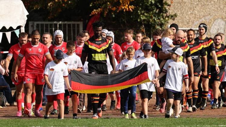 Länderspiel in der Rugby-League zwischen Deutschland und Malta ** NUR FÜR REDAKTIONELLE ZWECKE ** EDITORIAL USE ONLY **<p>Impressionen vom Länderspiel in der Rugby-League zwischen Deutschland und Malta am 03. Oktober 2026 auf dem Sportplatz TuS Blankenstein in Hattingen. Deutschland Nordrhein-Westfalen Hattingen Copyright: ChristofxKöpsel