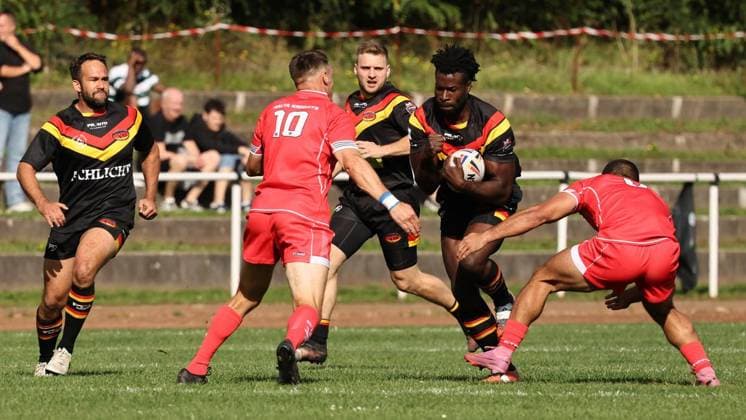 Länderspiel in der Rugby-League zwischen Deutschland und Malta ** NUR FÜR REDAKTIONELLE ZWECKE ** EDITORIAL USE ONLY **<p>Impressionen vom Länderspiel in der Rugby-League zwischen Deutschland und Malta am 03. Oktober 2026 auf dem Sportplatz TuS Blankenstein in Hattingen. Deutschland Nordrhein-Westfalen Hattingen Copyright: ChristofxKöpsel