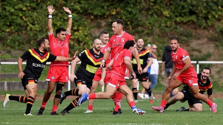 Länderspiel in der Rugby-League zwischen Deutschland und Malta ** NUR FÜR REDAKTIONELLE ZWECKE ** EDITORIAL USE ONLY **<p>Impressionen vom Länderspiel in der Rugby-League zwischen Deutschland und Malta am 03. Oktober 2026 auf dem Sportplatz TuS Blankenstein in Hattingen. Deutschland Nordrhein-Westfalen Hattingen Copyright: ChristofxKöpsel