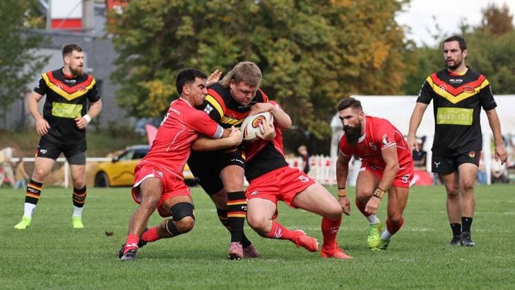 Länderspiel in der Rugby-League zwischen Deutschland und Malta ** NUR FÜR REDAKTIONELLE ZWECKE ** EDITORIAL USE ONLY **<p>Impressionen vom Länderspiel in der Rugby-League zwischen Deutschland und Malta am 03. Oktober 2026 auf dem Sportplatz TuS Blankenstein in Hattingen. Deutschland Nordrhein-Westfalen Hattingen Copyright: ChristofxKöpsel
