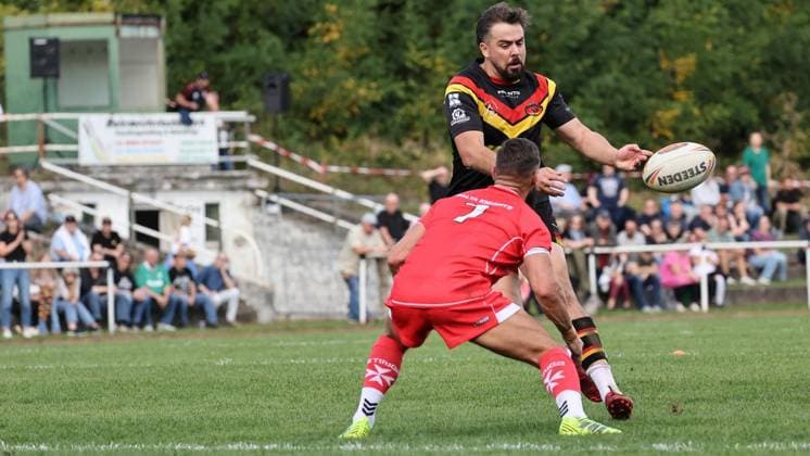 Länderspiel in der Rugby-League zwischen Deutschland und Malta ** NUR FÜR REDAKTIONELLE ZWECKE ** EDITORIAL USE ONLY **<p>Impressionen vom Länderspiel in der Rugby-League zwischen Deutschland und Malta am 03. Oktober 2026 auf dem Sportplatz TuS Blankenstein in Hattingen. Deutschland Nordrhein-Westfalen Hattingen Copyright: ChristofxKöpsel