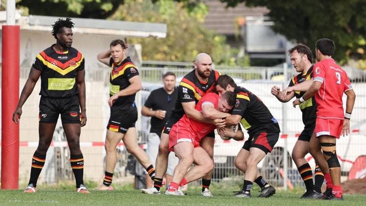 Länderspiel in der Rugby-League zwischen Deutschland und Malta ** NUR FÜR REDAKTIONELLE ZWECKE ** EDITORIAL USE ONLY **<p>Impressionen vom Länderspiel in der Rugby-League zwischen Deutschland und Malta am 03. Oktober 2026 auf dem Sportplatz TuS Blankenstein in Hattingen. Deutschland Nordrhein-Westfalen Hattingen Copyright: ChristofxKöpsel