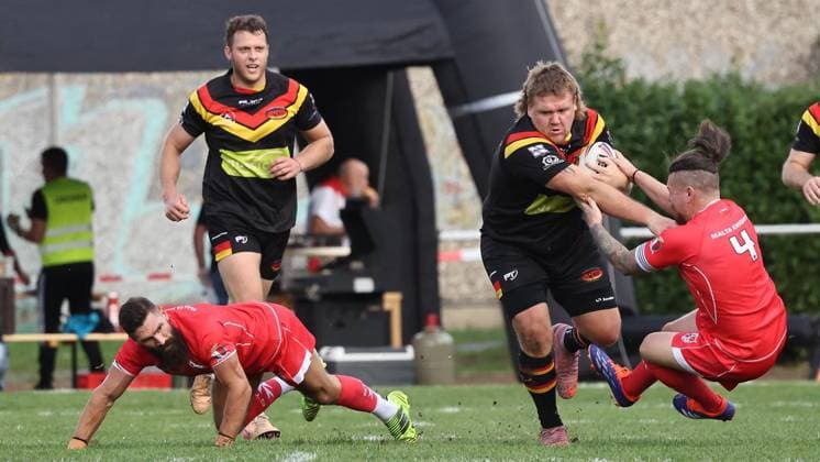 Länderspiel in der Rugby-League zwischen Deutschland und Malta ** NUR FÜR REDAKTIONELLE ZWECKE ** EDITORIAL USE ONLY **<p>Impressionen vom Länderspiel in der Rugby-League zwischen Deutschland und Malta am 03. Oktober 2026 auf dem Sportplatz TuS Blankenstein in Hattingen. Deutschland Nordrhein-Westfalen Hattingen Copyright: ChristofxKöpsel