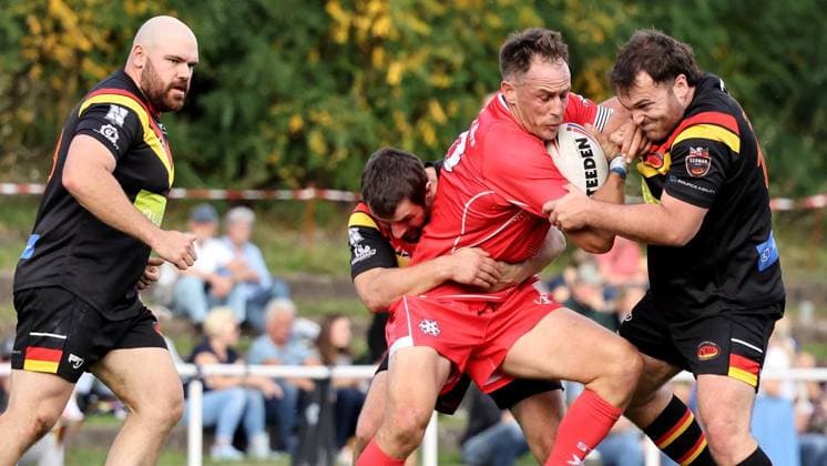 Länderspiel in der Rugby-League zwischen Deutschland und Malta ** NUR FÜR REDAKTIONELLE ZWECKE ** EDITORIAL USE ONLY **<p>Impressionen vom Länderspiel in der Rugby-League zwischen Deutschland und Malta am 03. Oktober 2026 auf dem Sportplatz TuS Blankenstein in Hattingen. Deutschland Nordrhein-Westfalen Hattingen Copyright: ChristofxKöpsel