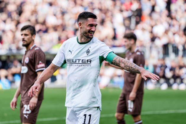 Deutschland: Fußball 2. Bundesliga, 1. Bundesliga, Freundschaftsspiel Saison 2026 27, FC St. Pauli vs Borussia Moenchengladbach Millerntor-Stadion (Hamburg St. Pauli): Tim Kleindienst (Borussia Moenchengladbach, 11) Copyright: xStefanxTrochax