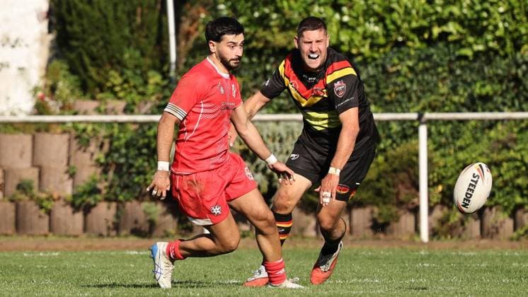 Länderspiel in der Rugby-League zwischen Deutschland und Malta ** NUR FÜR REDAKTIONELLE ZWECKE ** EDITORIAL USE ONLY **<p>Impressionen vom Länderspiel in der Rugby-League zwischen Deutschland und Malta am 03. Oktober 2026 auf dem Sportplatz TuS Blankenstein in Hattingen. Deutschland Nordrhein-Westfalen Hattingen Copyright: ChristofxKöpsel