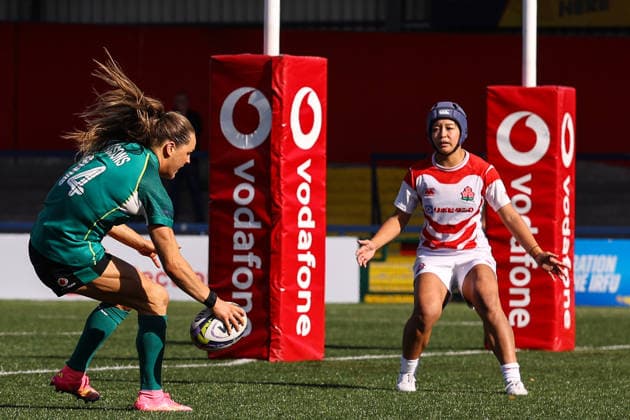 Women s International Test Match, Virgin Media Park, Cork 3 10 2026 Ireland vs Japan Ireland s BÃ BÃ ibhinn Parsons scores her side s fifth try 3 10 2026  Copyright: xx BB2_0126