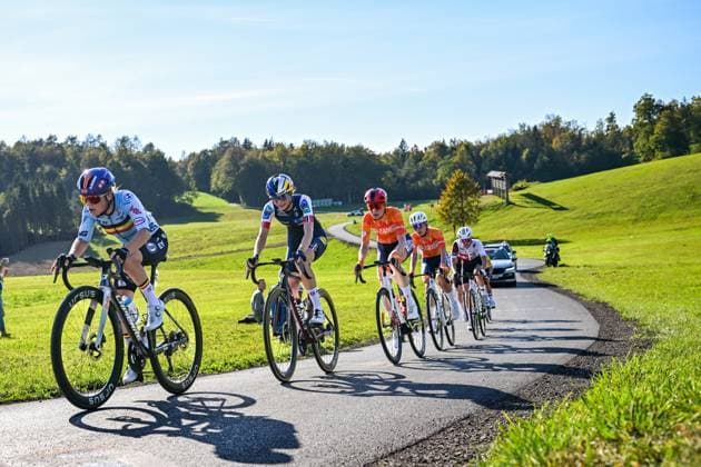 Belgium s Audrey De Keersmaeker is pictured in action during the elite women Road Race race (130 km) at the cycling UEC Road European Championships, in Ljubljana, Slovenia Saturday 3 October 2026. The UEC Road European Championships are taking place from 02 to 07 October in Ljubljana, Slovenia. DAVIDxPINTENS  x188619769x