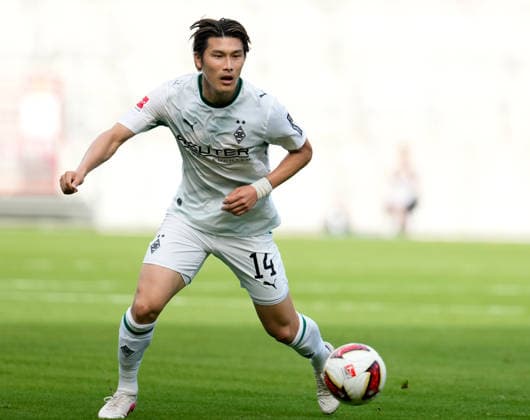 Daiki Hashioka (Borussia Moenchengladbach, 14) am Ball. GER, FC St. Pauli vs Borussia Mönchengladbach, Freundschaftsspiel, Saison 2026 27, Millerntor-Stadion, Hamburg, 03.10.2026 DFL REGULATIONS PROHIBIT ANY USE OF PHOTOGRAPHS AS IMAGE SEQUENCES AND OR QUASI-VIDEO Foto: HMB Media Scott W. Coleman Hamburg Millerntor-Stadion Hamburg GER Copyright: xScottxW.xColemanx
