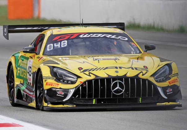 GT World Challenge Europe powered by AWS Barcelona 2026 Lucas Auer of Winward Racing drives a Mercedes-AMG GT3 EVO during Qualifying 1 Group A of the GT World Challenge Europe powered by AWS 2026 at the Barcelona-Catalunya Circuit in Barcelona, Spain, on October 3, 2026. Barcelona Barcelona Spain  Copyright: xUrbanandsportx originalFilename:valls-gtworldc261103_npdCO.jpg