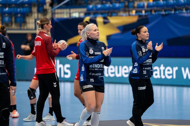 HSG Blomberg-Lippe (GER) vs. HC Podravka (CRO), Handball, EHF Champions League Women, Gruppenphase, 3.10.2026, Saision 2026 2027, Lemgo Lilli Roepcke (HSG Blomberg-Lippe, 25) beim Aufwaermen Lemgo Phoenix Contact Arena Deutschland