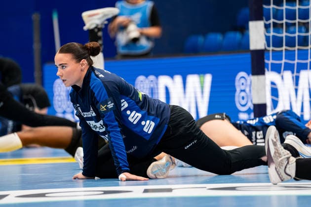HSG Blomberg-Lippe (GER) vs. HC Podravka (CRO), Handball, EHF Champions League Women, Gruppenphase, 3.10.2026, Saision 2026 2027, Lemgo Elin Magnusdottir (HSG Blomberg-Lippe, 33) beim Aufwearmen Lemgo Phoenix Contact Arena Deutschland