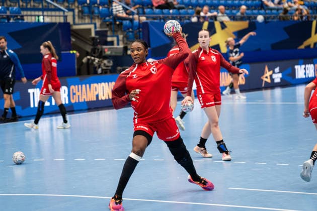 HSG Blomberg-Lippe (GER) vs. HC Podravka (CRO), Handball, EHF Champions League Women, Gruppenphase, 3.10.2026, Saision 2026 2027, Lemgo Spielerinnen von HC Podravka (CRO) beim Aufwaermen Lemgo Phoenix Contact Arena Deutschland