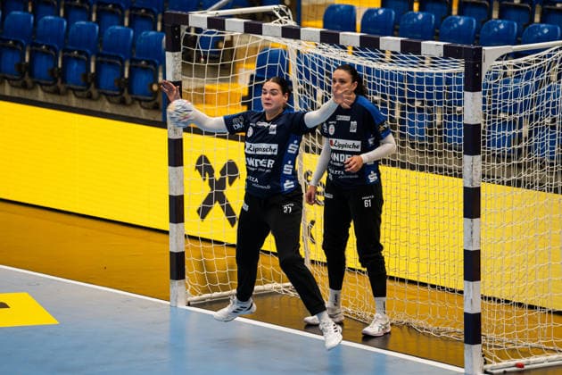 HSG Blomberg-Lippe (GER) vs. HC Podravka (CRO), Handball, EHF Champions League Women, Gruppenphase, 3.10.2026, Saision 2026 2027, Lemgo Lara Lepschi (HSG Blomberg-Lippe, 27) beim Aufwearmen Lemgo Phoenix Contact Arena Deutschland