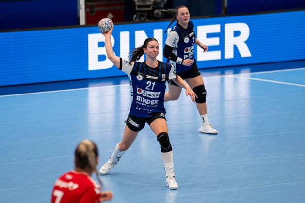 HSG Blomberg-Lippe (GER) vs. HC Podravka (CRO), Handball, EHF Champions League Women, Gruppenphase, 3.10.2026, Saision 2026 2027, Lemgo Nuria Bucher (HSG Blomberg-Lippe, 21) beim Spielaufbau Lemgo Phoenix Contact Arena Deutschland