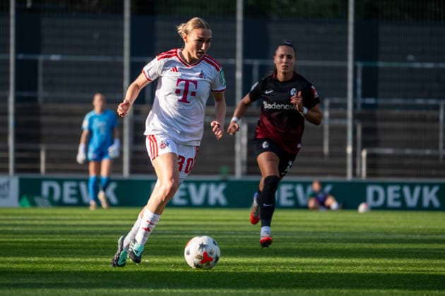 Deutschland: Google Pixel Frauen-Bundesliga 2026 2027, 6.Spieltag, 1.FC Köln vs SC Freiburg, Samstag, 03.10.2026, Franz-Kremer-Stadion (Köln-Westfalen): Sophie Nachtigall (1.FC Köln,30) in Aktion, am Ball Köln Franz-Kremer-Stadion, Köln Deutschland Copyright: xOrhanxHabashx