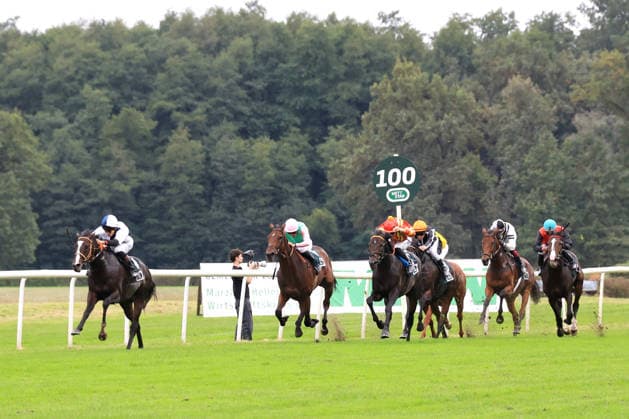 03.10.2026, ISO GER DEU Pferdesport, Tag der Deutschen Einheit, 2026, Hoppegarten Sieger Thore Hammer-Hansen auf Snow Player nordphoto GmbH Engler Berlin Hoppegarten Berlin Deutschland Copyright: xNordphotox xEnglerx