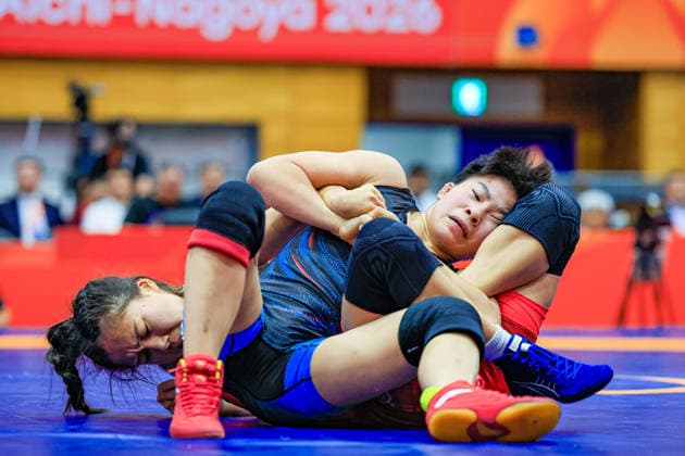 Asian Games 53kg WW - Jin Zhang (CHN) df. Shugyla Omirbek (KAZ) Copyright: xAmirrezaxAliasgarix