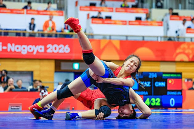 Asian Games 53kg WW - Jin Zhang (CHN) df. Shugyla Omirbek (KAZ) Copyright: xAmirrezaxAliasgarix