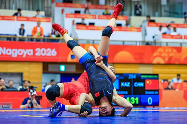 Asian Games 53kg WW - Jin Zhang (CHN) df. Shugyla Omirbek (KAZ) Copyright: xAmirrezaxAliasgarix