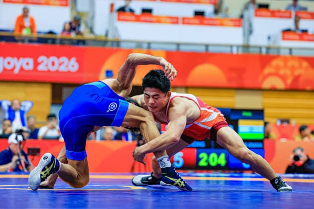 Asian Games 57kg FS - Aman Aman (IND) df. Chongsong Han (PRK) Copyright: xAmirrezaxAliasgarix