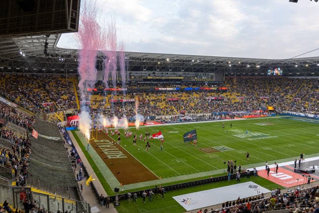 Walkon Potsdam Royals Dresden Monarchs vs Potsdam Royals, American Football, German Football League, Week 22, Championship Game, 2026, 03.10.2026, Dresden Rudolf Harbig Stadion Saxony Germany Copyright: xPFA SebastianxJustx