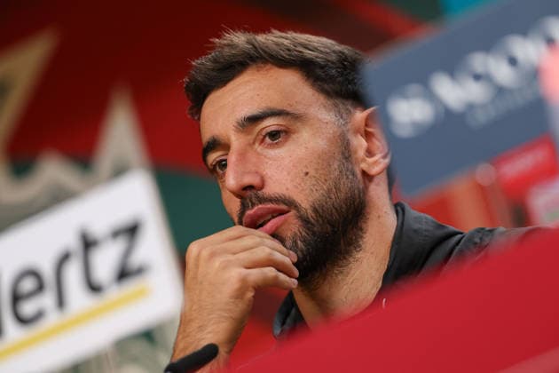 Porto, Portugal - October 03: Bruno Fernandes (Portugal) during the press conference, PK, Pressekonferenz before the UEFA Nations League 2026 27 League Phase Matchday 4 match between Portugal and Norway at Estadio do Dragao in Porto, Portugal Copyright: HMBxMedia JoaquimxFerreira