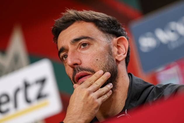 Porto, Portugal - October 03: Bruno Fernandes (Portugal) during the press conference, PK, Pressekonferenz before the UEFA Nations League 2026 27 League Phase Matchday 4 match between Portugal and Norway at Estadio do Dragao in Porto, Portugal Copyright: HMBxMedia JoaquimxFerreira