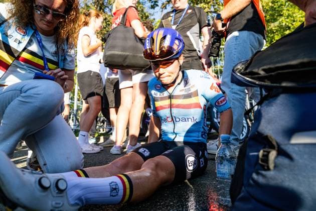 Belgium s Audrey De Keersmaeker is pictured after the elite women Road Race race (130 km) at the cycling UEC Road European Championships, in Ljubljana, Slovenia Saturday 3 October 2026. The UEC Road European Championships are taking place from 02 to 07 October in Ljubljana, Slovenia. DAVIDxPINTENS  x188626874x
