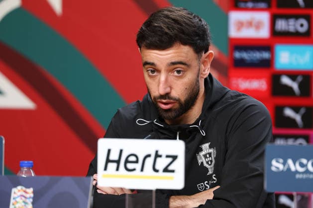 Porto, Portugal - October 03: Bruno Fernandes (Portugal) during the press conference, PK, Pressekonferenz before the UEFA Nations League 2026 27 League Phase Matchday 4 match between Portugal and Norway at Estadio do Dragao in Porto, Portugal Copyright: HMBxMedia JoaquimxFerreira