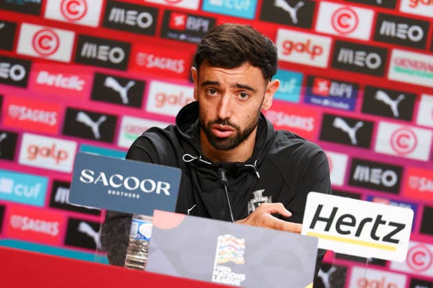 Porto, Portugal - October 03: Bruno Fernandes (Portugal) during the press conference, PK, Pressekonferenz before the UEFA Nations League 2026 27 League Phase Matchday 4 match between Portugal and Norway at Estadio do Dragao in Porto, Portugal Copyright: HMBxMedia JoaquimxFerreira