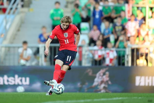 Anthony Gordon of England shoots at goal Croatia v England, UEFA Nations League, Football, Stadion HNK Rijeka, Rijeka, Croatia - 03 Oct 2026Rijeka Stadion HNK Rijeka Croatia  Copyright: xRaddadxJebarah Shutterstockx 17183865as