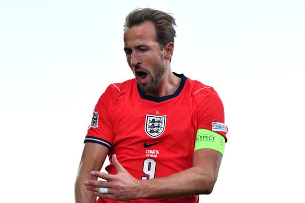 RIJEKA, CROATIA - OCTOBER 03: Harry Kane of England celebrate score during the UEFA Nations League, League A Group A3, match between Croatia and England at Stadion Rujevica, Rijeka on October 03, 2026 in Rijeka, Croatia. (Photo by Natasa Kupljenik Sports Press Photo). Copyright: xNatasaxKupljenikx xSPPx Sportspressphoto_SPR244576