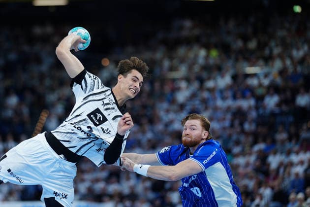 Wurf Tor Julian Köster (THW Kiel, 07) GER, THW Kiel vs. VfL Gummersbach, Handball, 1. Bundesliga, Spieltag 7, Saison 2026 2027, 03.10.2026 GER, THW Kiel vs. VfL Gummersbach, Handball, 1. Bundesliga, Spieltag 7, Saison 2026 2027, 03.10.2026 Kiel Copyright: xEibner-Pressefoto MarcelxvonxFehrnx EP_MFN