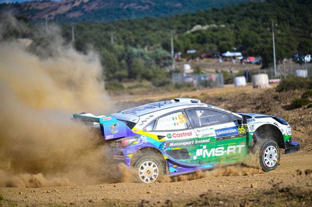 IPA89264642 - Joshua McErlean (IRL) and Eoin Treacy (IRL) in a Ford Puma Rally1 in action during the FIA WRC, Motorsport Rallye, WM Rally Italia Sardegna in Alghero, Italy, on October 1–4, 2026.  Copyright: xFedericoxManoni IPAxSportx xx IPA89264642
