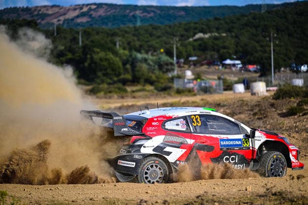 MOTORSPORTS - Rally - WRC, Motorsport Rallye, WM Rally Italia Sardegna Photo by IPA ABACAPRESS.COM89264626 - Elfyn Evans (GBR) and Scott Martin (GBR) in a Toyota GR Yaris Rally1 in action during the FIA WRC RALLY ITALIA SARDEGNA in Alghero, Italy, October 1–4, 2026. Italia Italy  Copyright: xIPAxSport ABACAx